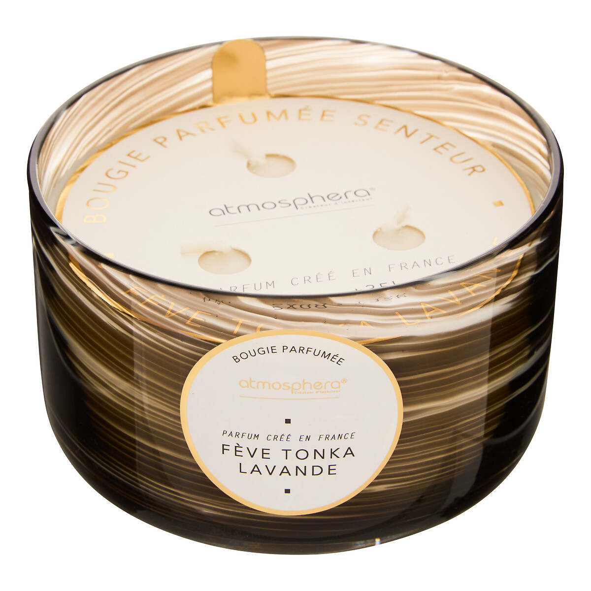Vela perfumada tonka em frasco vidro 540g