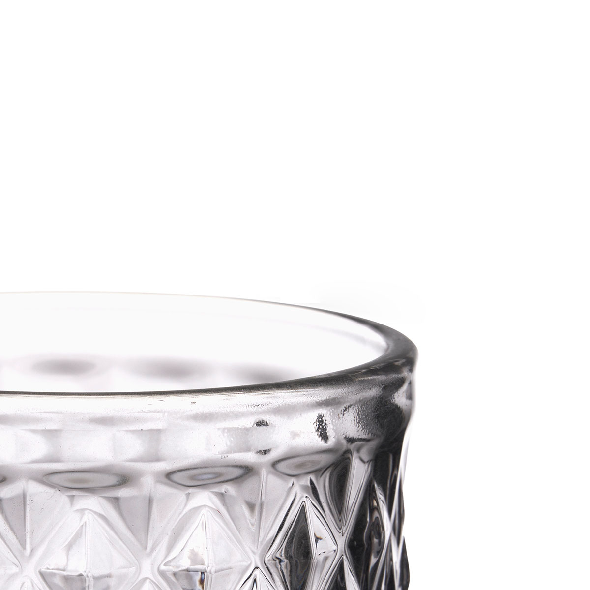 Copo De Vinho Diamante Cinza 25cl