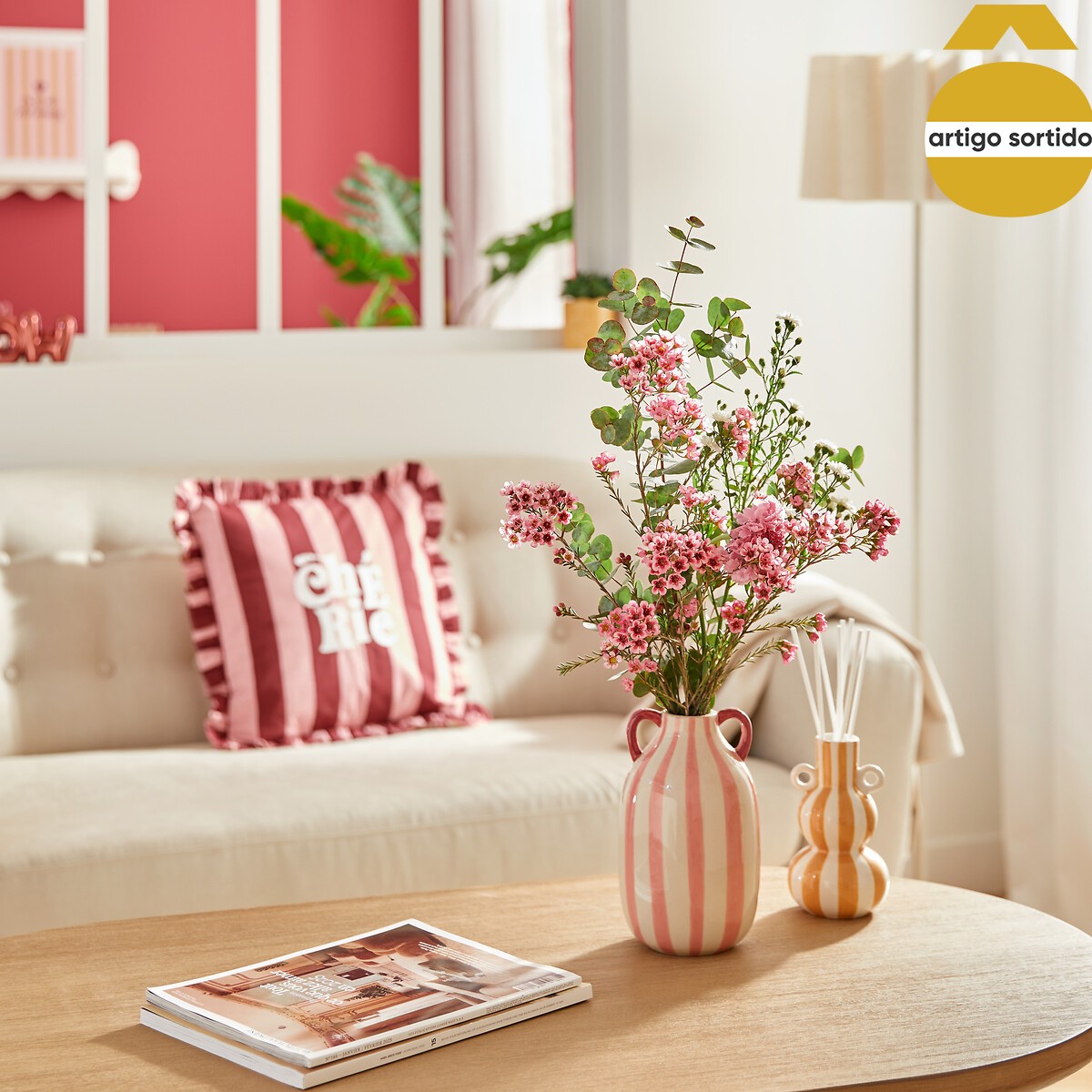 Jarra CHERI em cer&acirc;mica 20cm