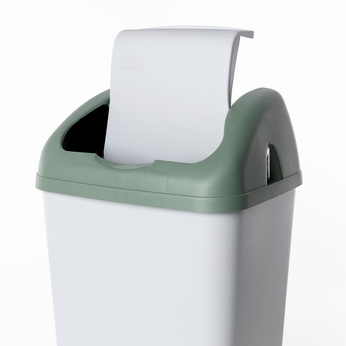 Balde do lixo ALTHEA com tampa basculante verde 60l