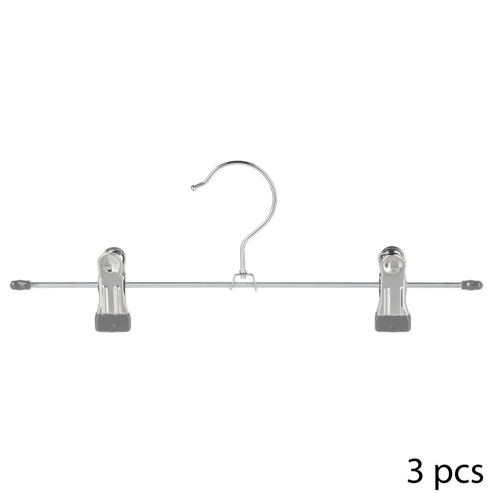 Conjunto de 3 cabides com molas em metal