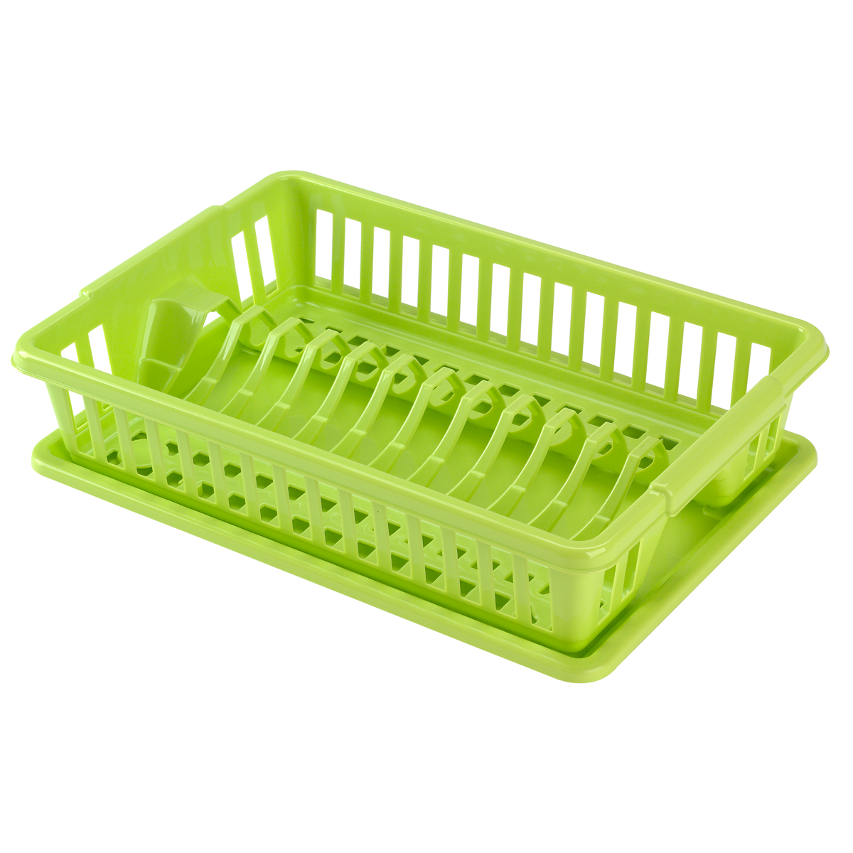 Escorredor de loi&ccedil;a amarelo com tabuleiro