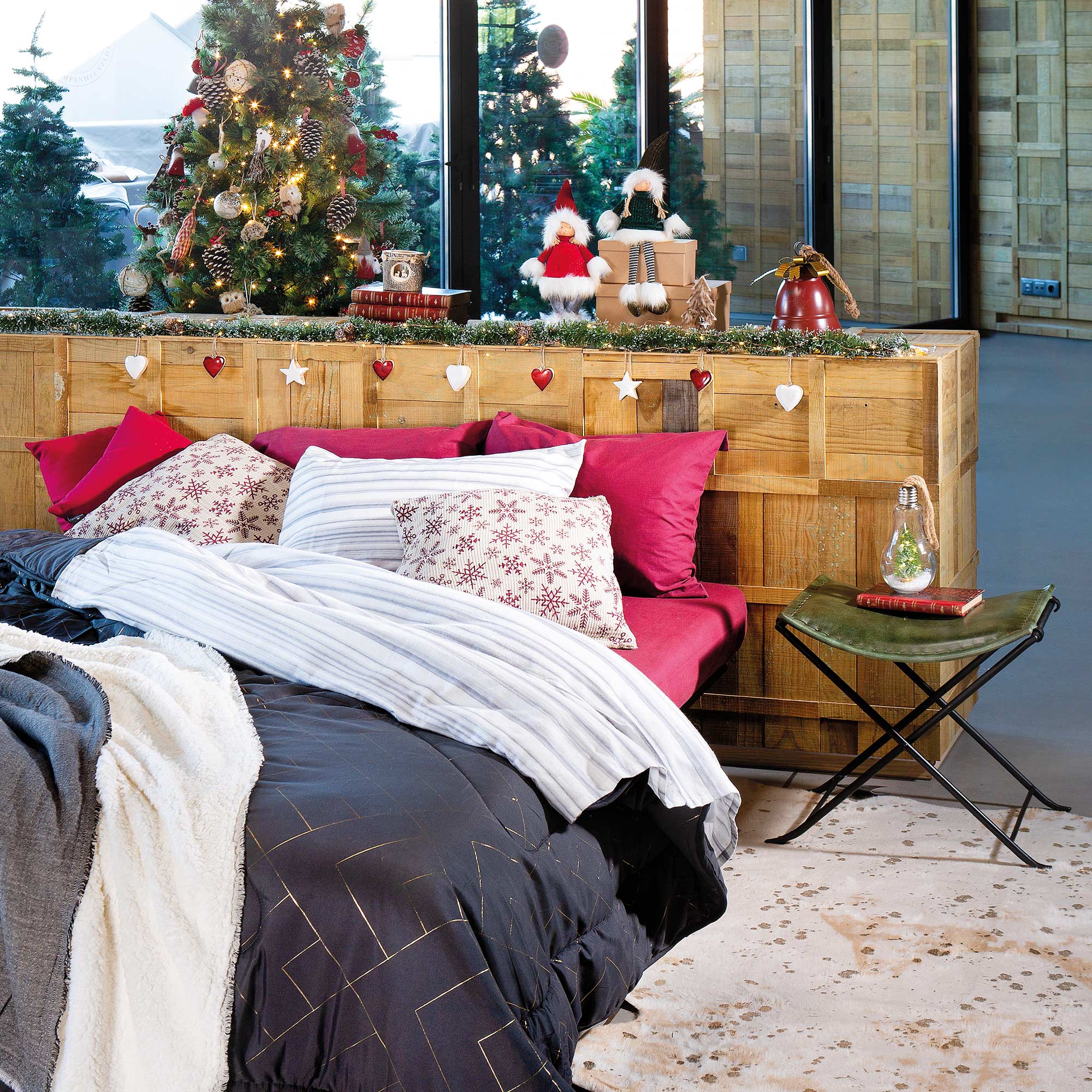 Banco De Apoio Verde Escuro Em Ferro 50X40X47Cm