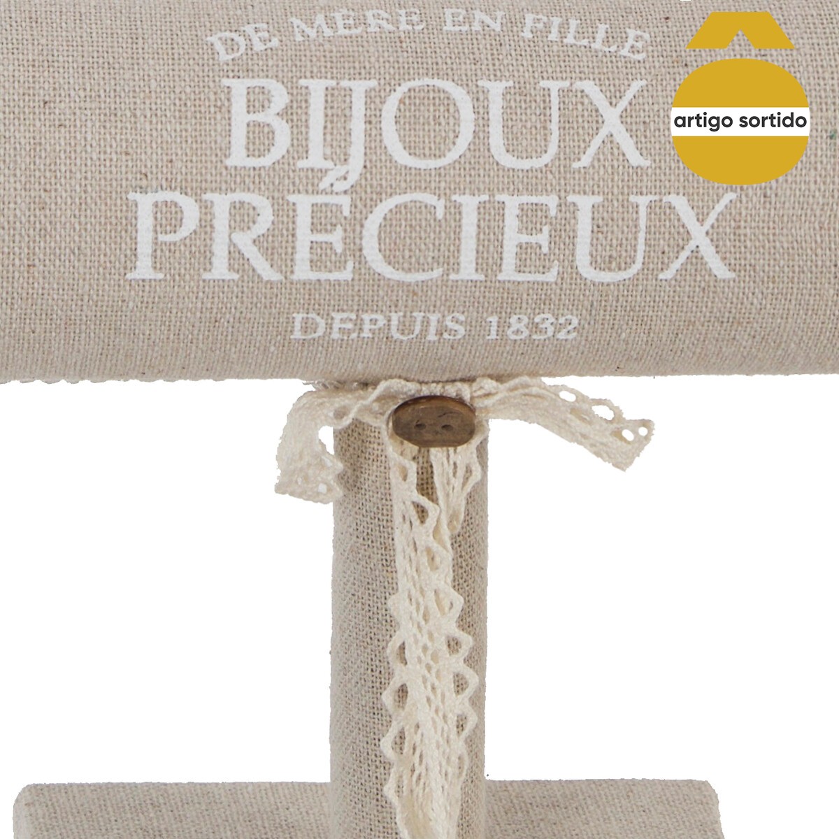 Porta pulseiras t&ecirc;xtil 23x15cm