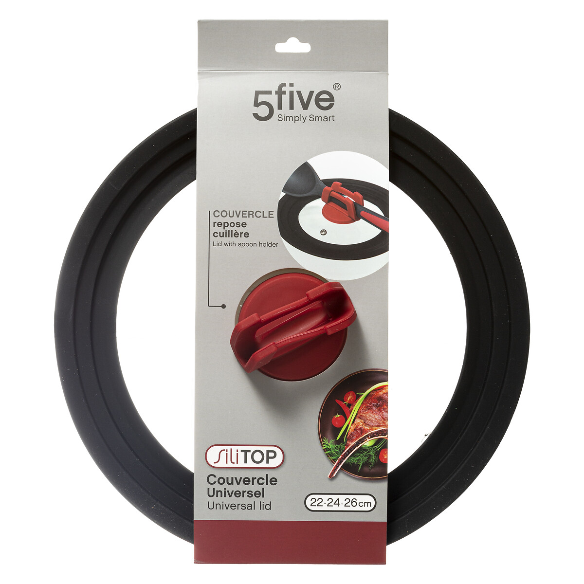 Tampa de vidro e silicone para caçarola,  Tampa de vidro e silicone para caçarola