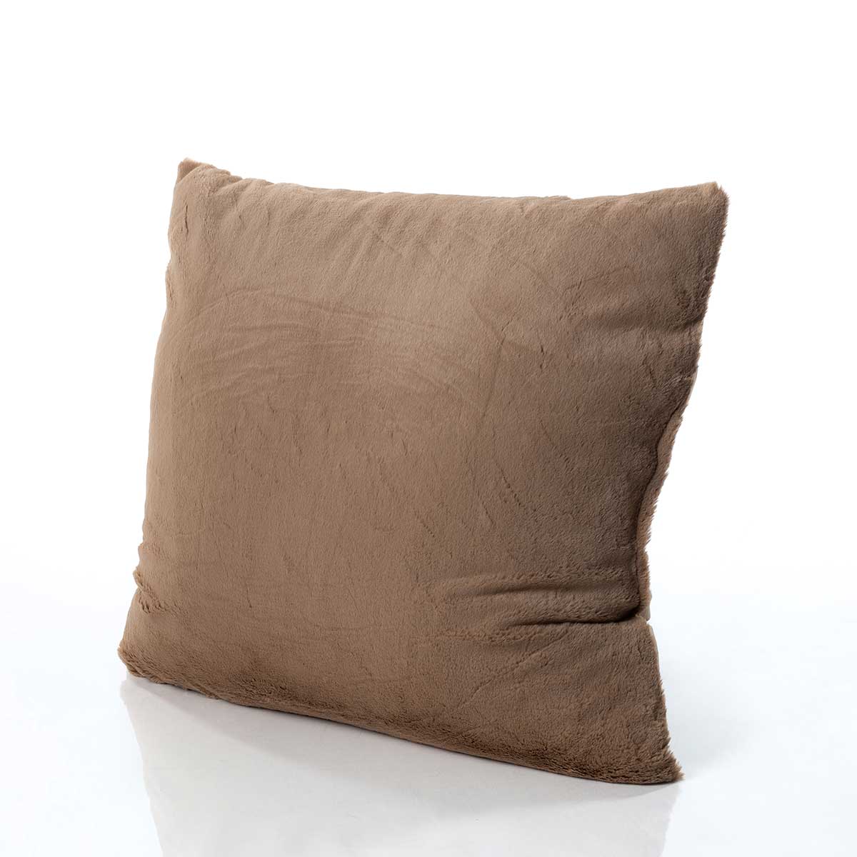 Almofada castanha com pelo 60x60cm