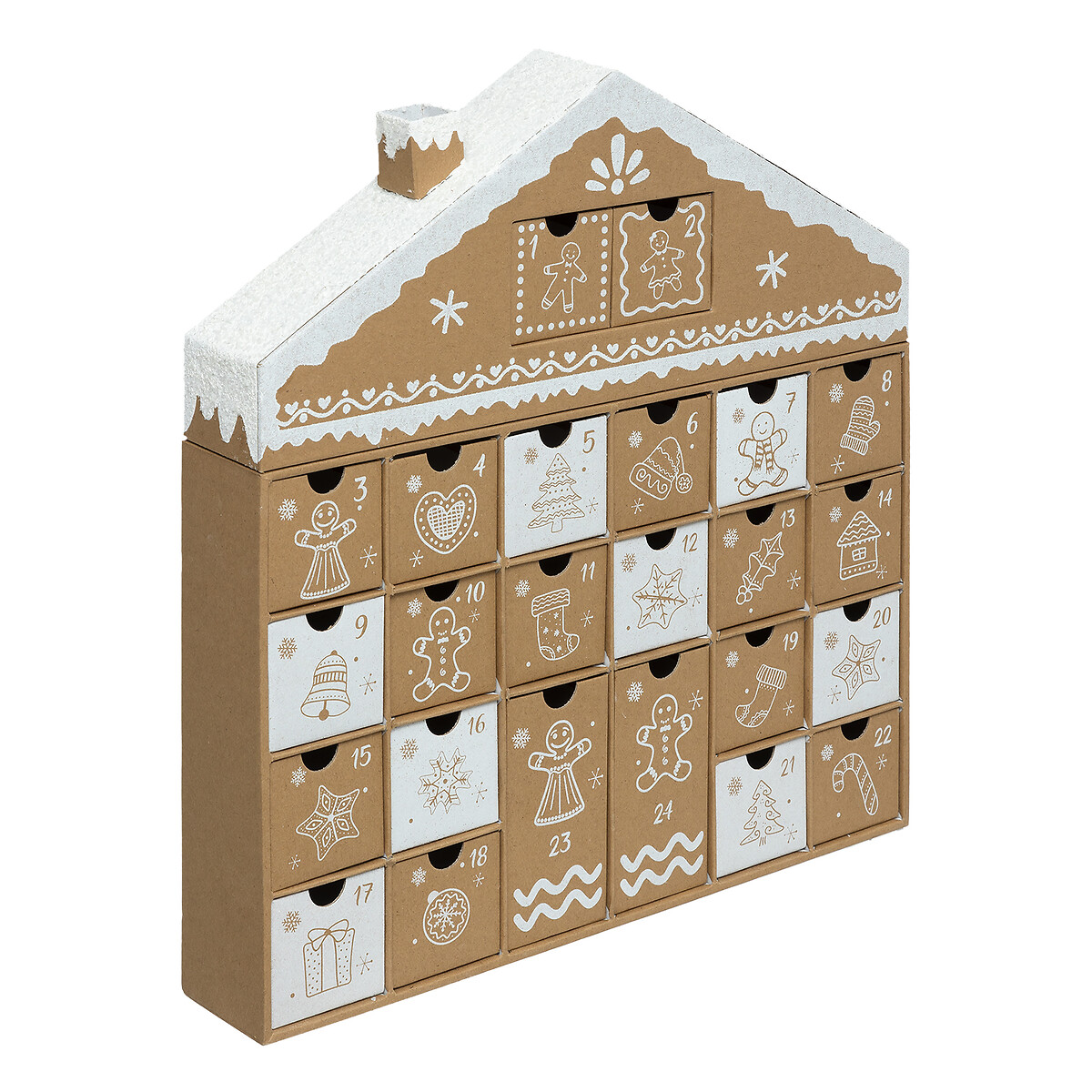 Calend&aacute;rio do advento casinha de gengibre