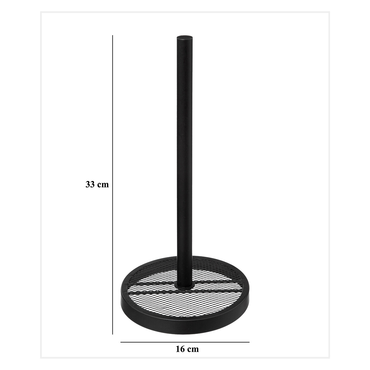 Suporte para rolo de cozinha MAYAJ preto,  Suporte para rolo de cozinha MAYAJ preto