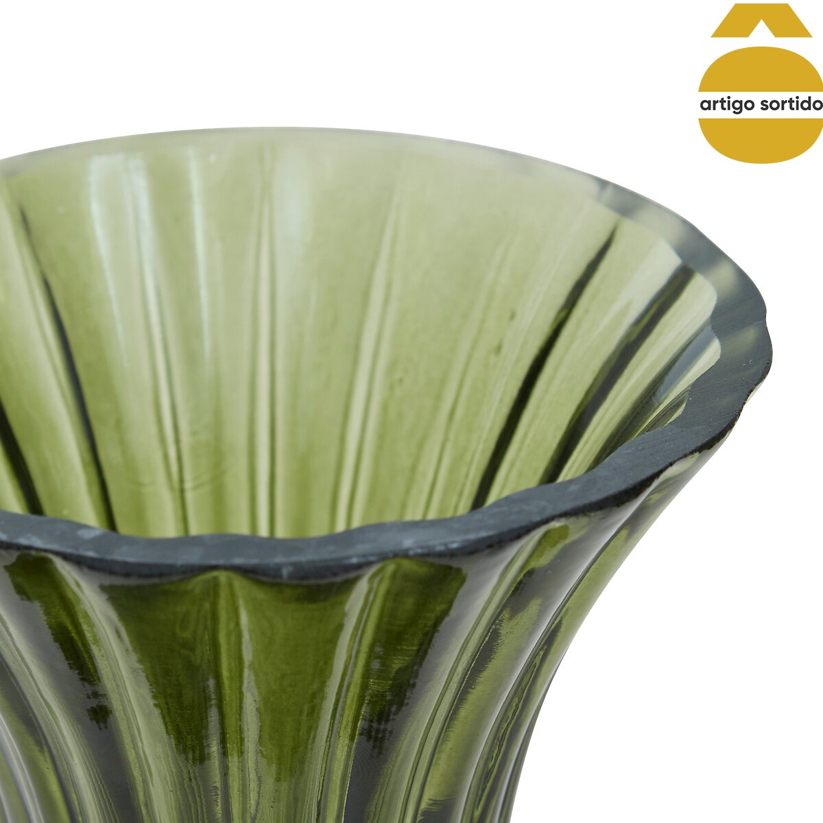 Jarra estriado BELLI de vidro 20cm