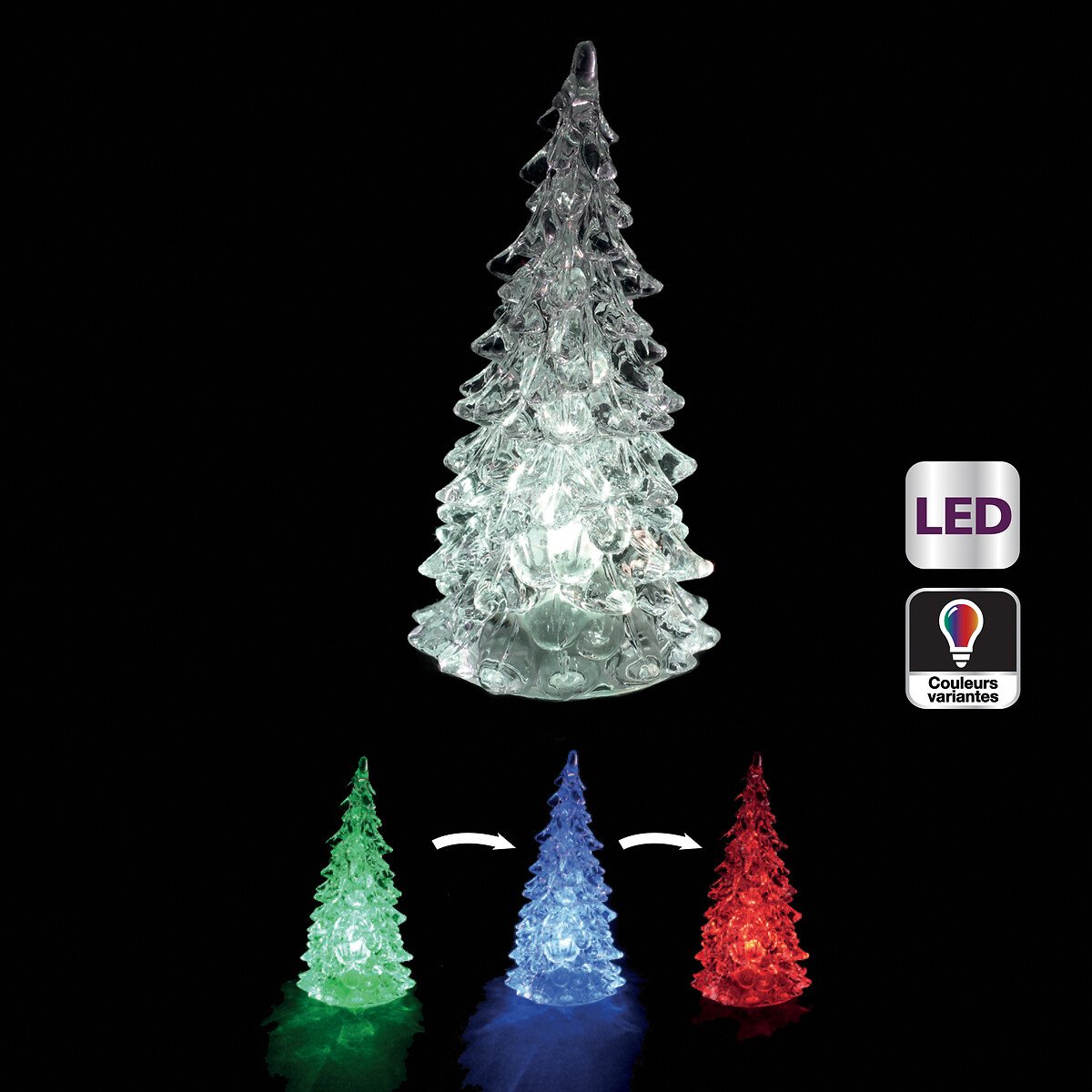 Árvore de natal decoratica em acrílico com led