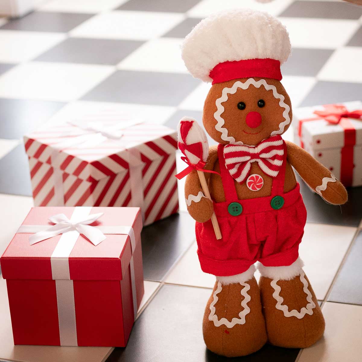 Figura bolacha gengibre com doces 36cm