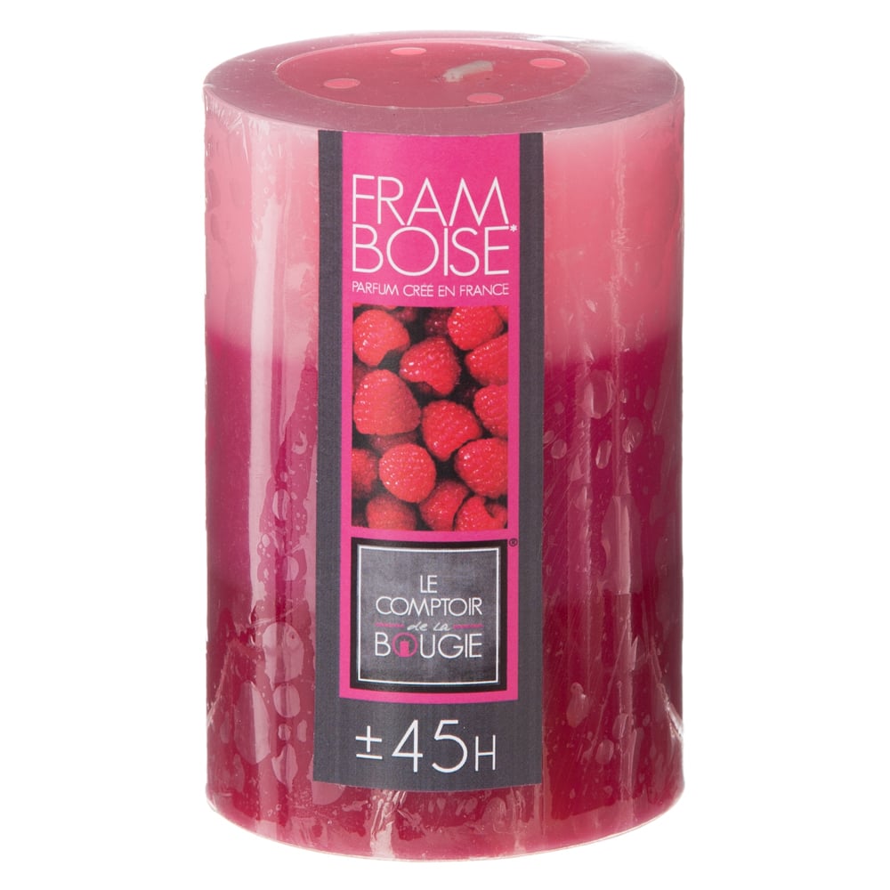 Vela perfumada tricolor framboesa b&aacute;sica