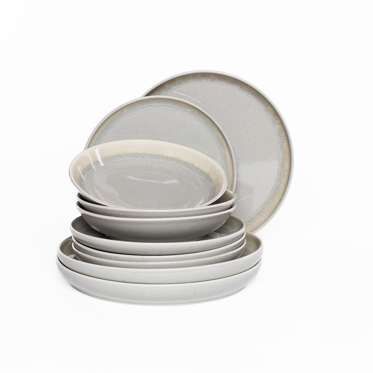 Prato raso ANITA verde cer&acirc;mica 26cm