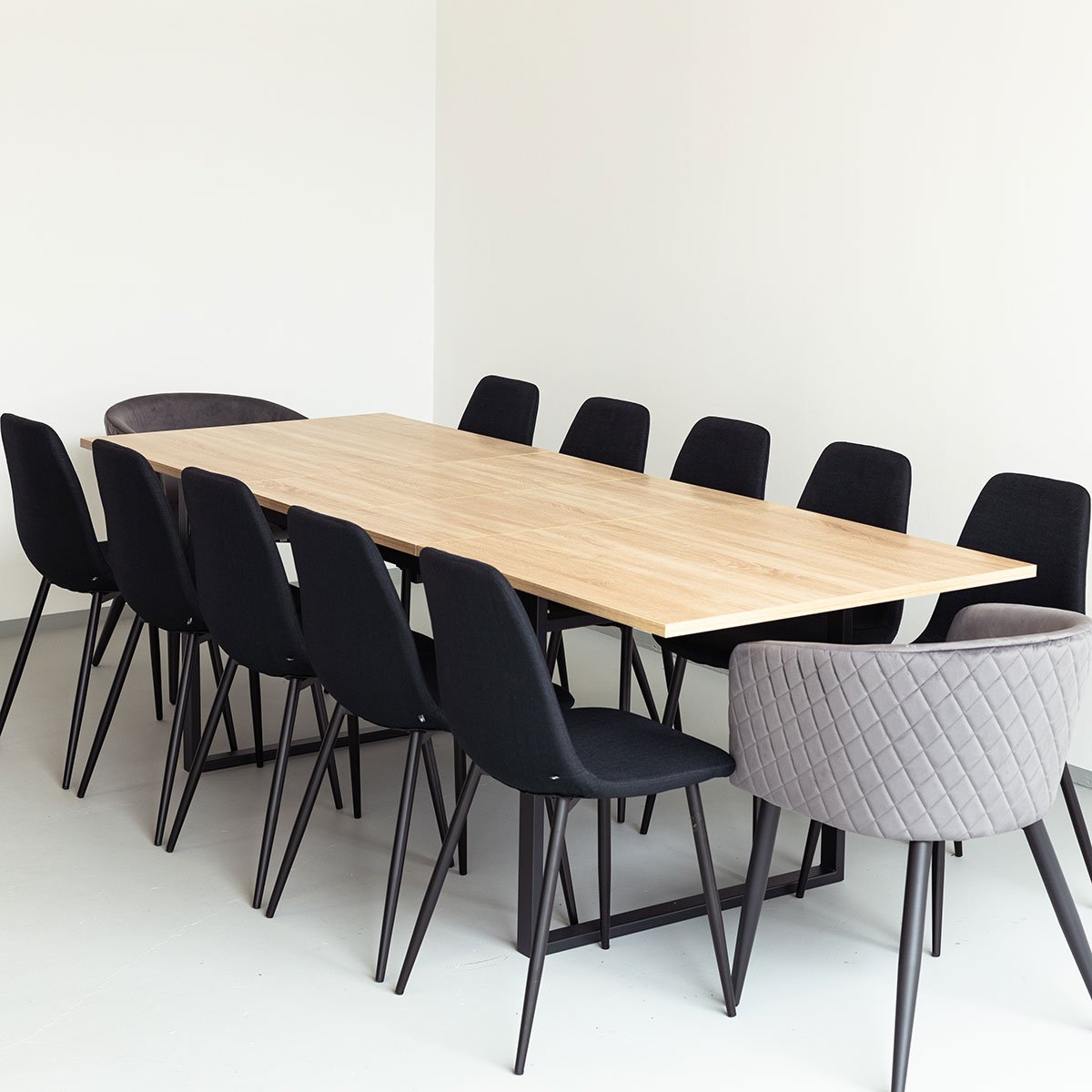 Mesa de jantar ALIAJ extensível em mdf e metal