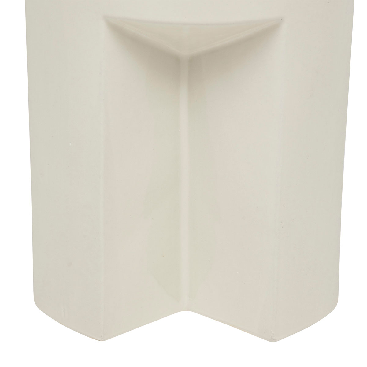 Mesa de apoio KRIZ marfim em cer&acirc;mica D34x41cm