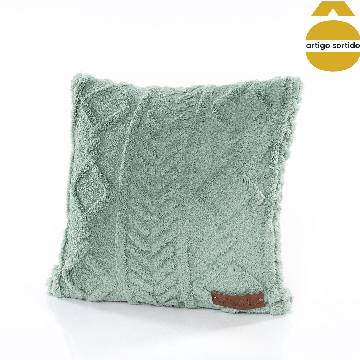 Almofada lagoon LITTLE COTTAGE com patch 40x40cm