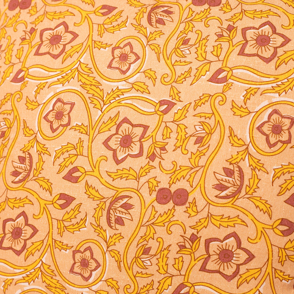 Almofada YUCATAN floral amarelo 45x45cm