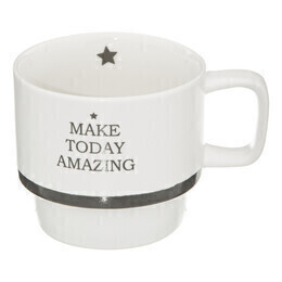 Conjunto 4 canecas HAPPY com suporte