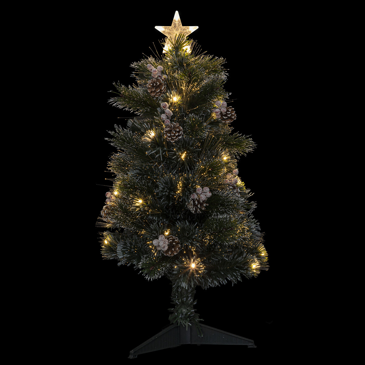 Árvore De Natal Sofia Decorativa Com Pinhas E LEDs 94cm,  Árvore De Natal Sofia Decorativa Com Pinhas E LEDs 94cm