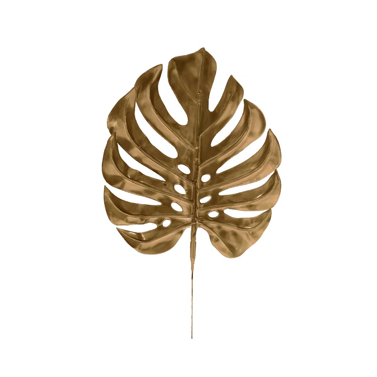 Haste Decorativa Monstera Dourada 40cm,  Haste Decorativa Monstera Dourada 40cm