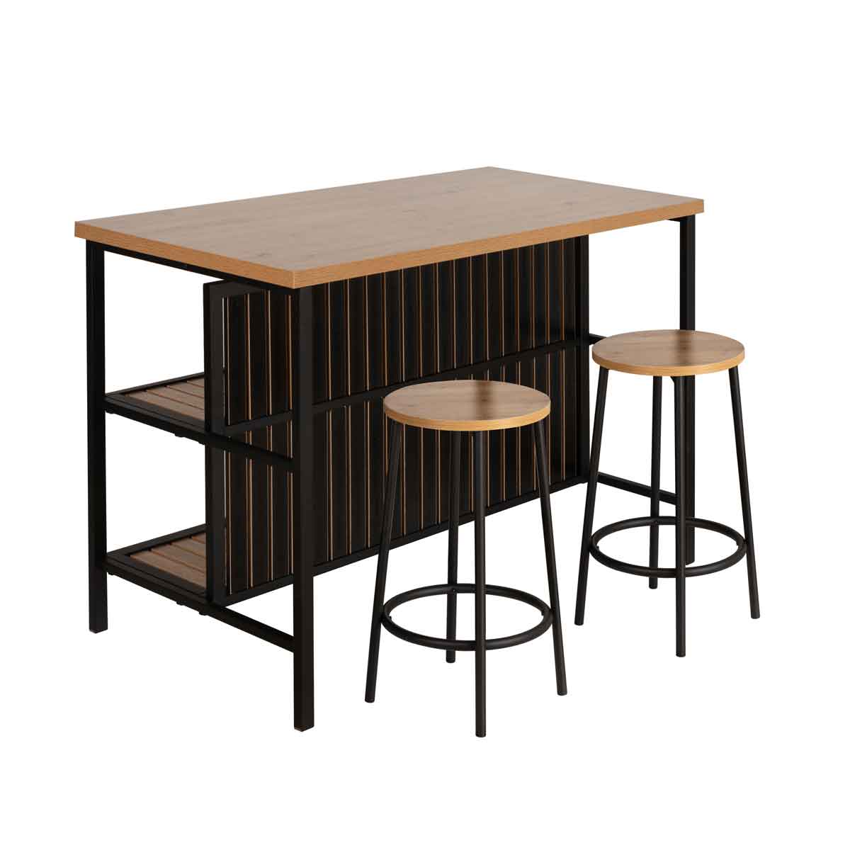 Conjunto de m&oacute;vel e 2 bancos MAISIE