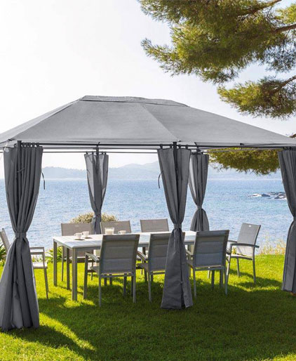 Cobertura para P&eacute;rgola SANTORINI cinza ard&oacute;sia