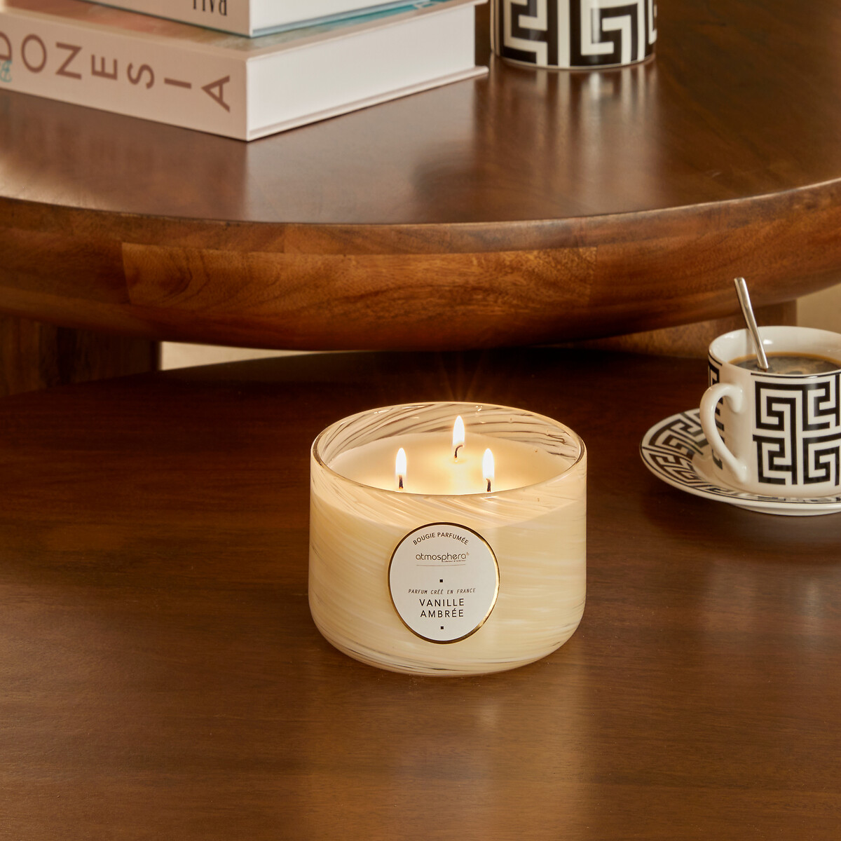 Vela perfumada baunilha em frasco vidro 540g