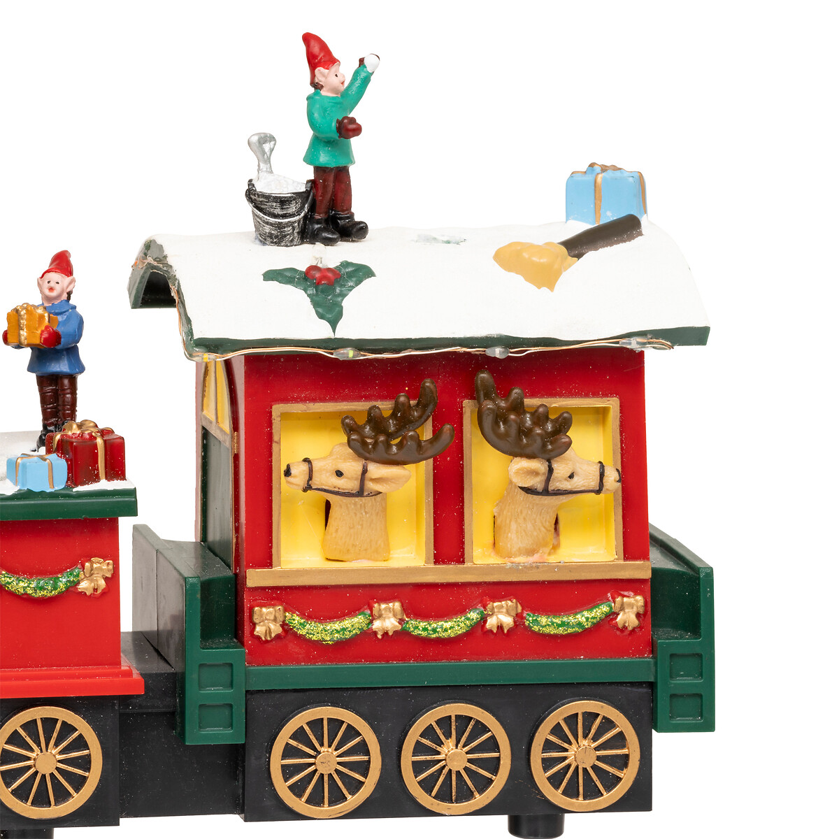 Aldeia comboio do pai natal com luz-m&uacute;sica-movimento 38cm
