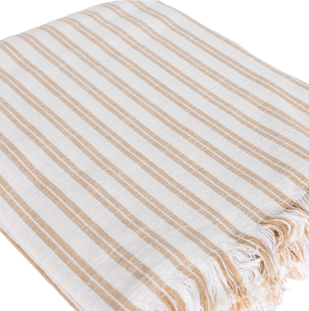 Toalha de mesa SLUB STRIPES bege 140x320cm