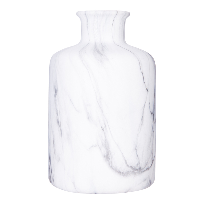 Jarra branca efeito m&aacute;rmore 17,5cm
