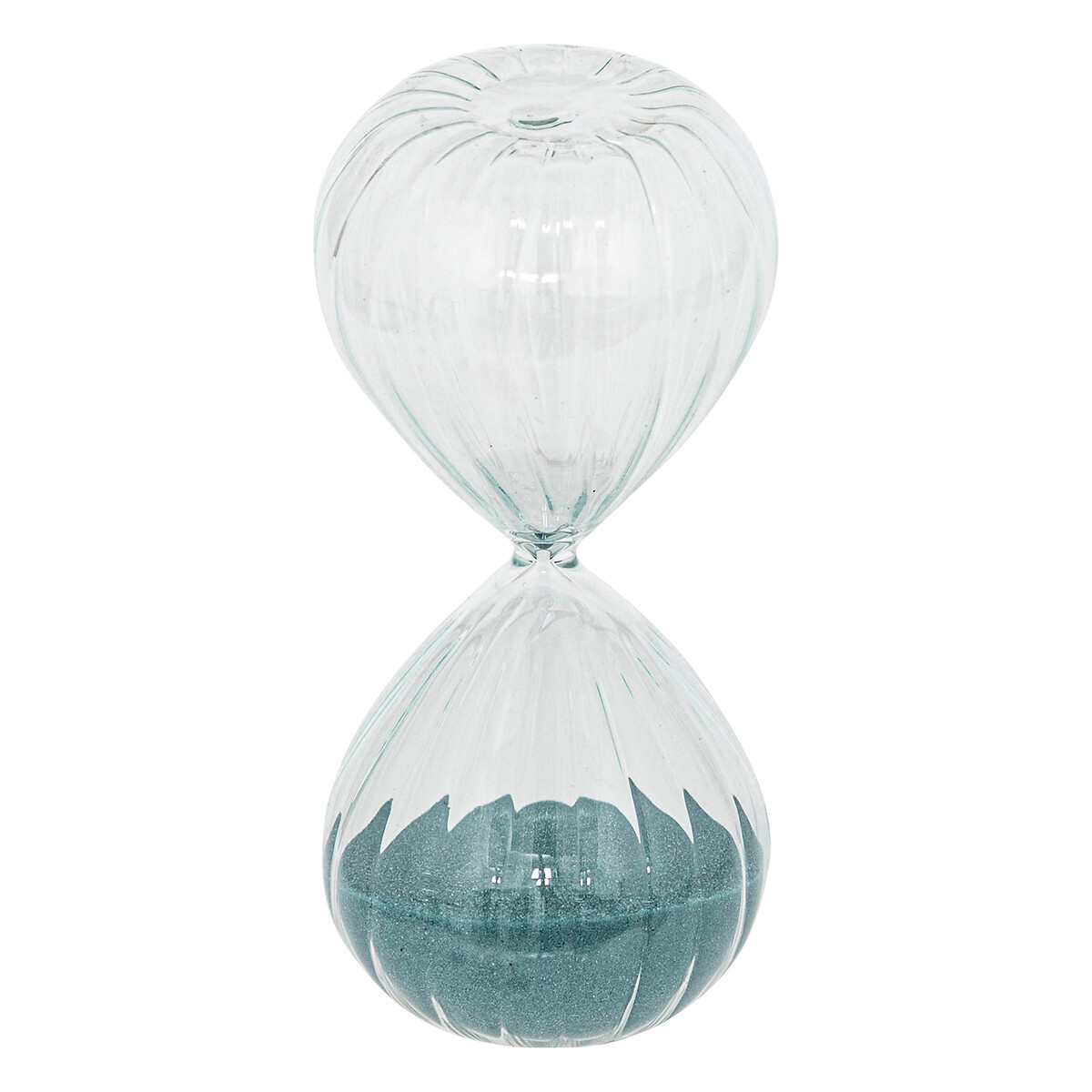 Conjunto de 3 ampulhetas em vidro com tabuleiro DE madeira