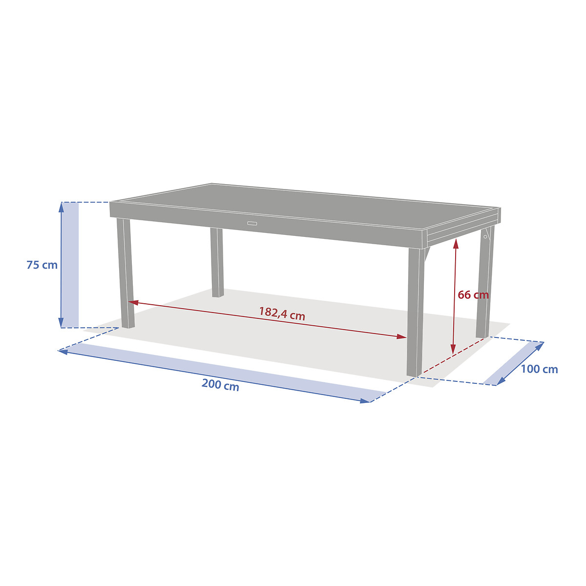 Mesa extens&iacute;vel PIAZZA truffe/caf&eacute;