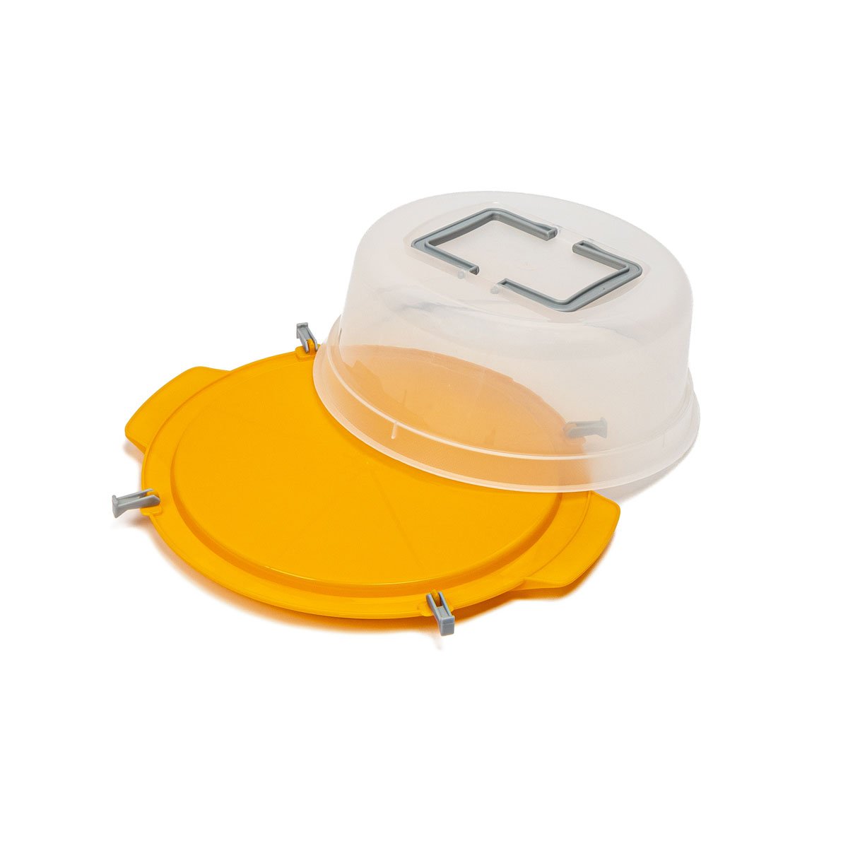 Boleira amarela com tampa para transporte 36cm