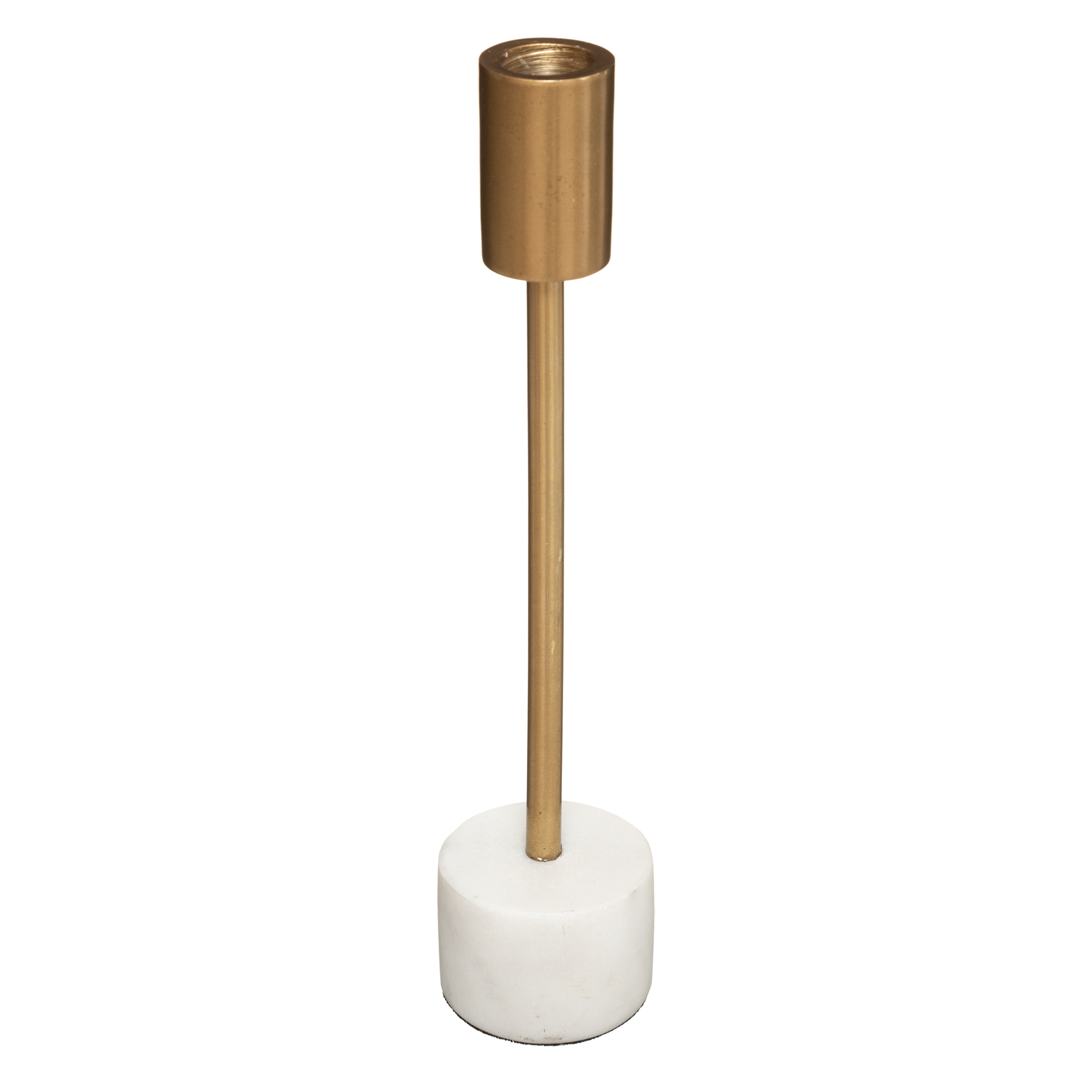 Casti&ccedil;al SUITE dourado com base em m&aacute;rmore branco