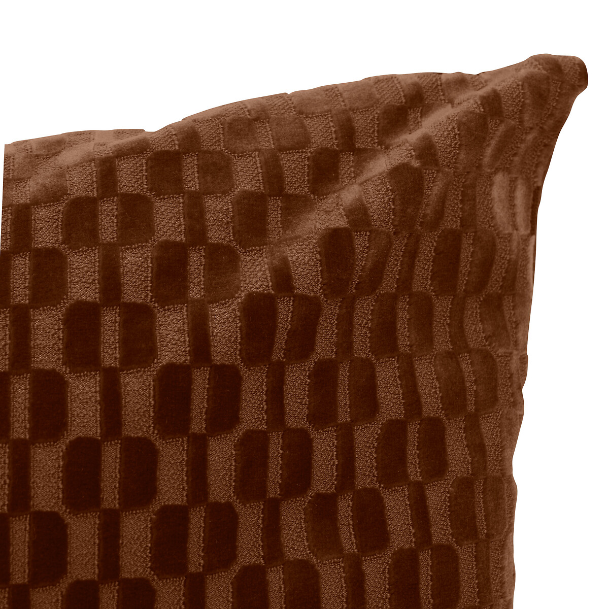 Almofada SELIA castanho em veludo 40x40cm