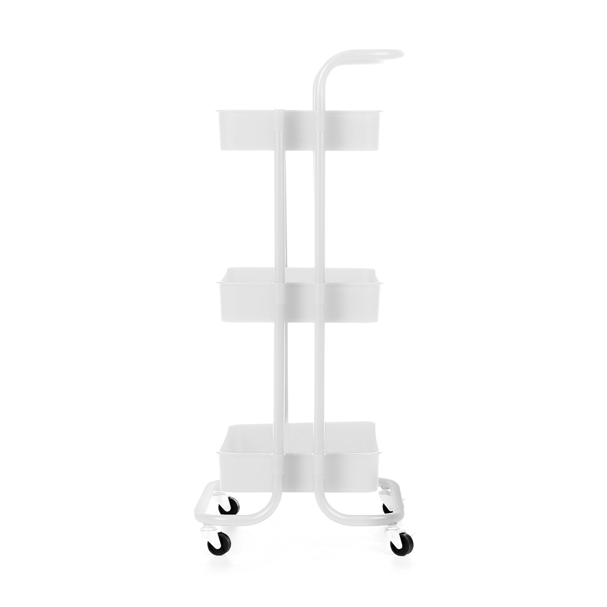 Carrinho de apoio branco com 3 niveis