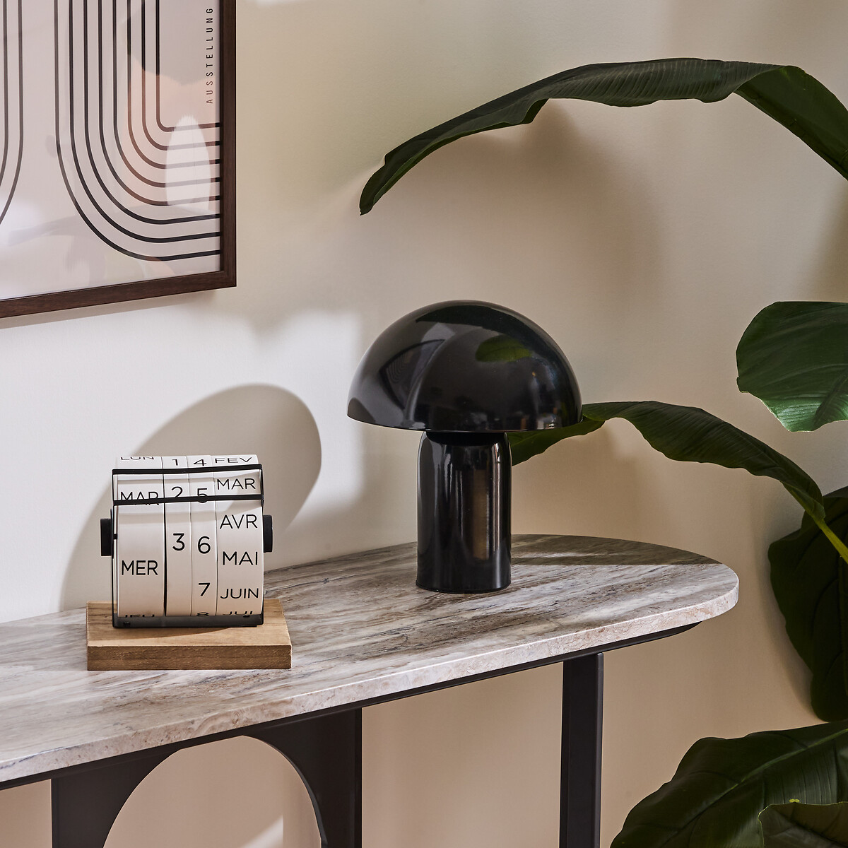 Candeeiro de mesa LITO preto em metal