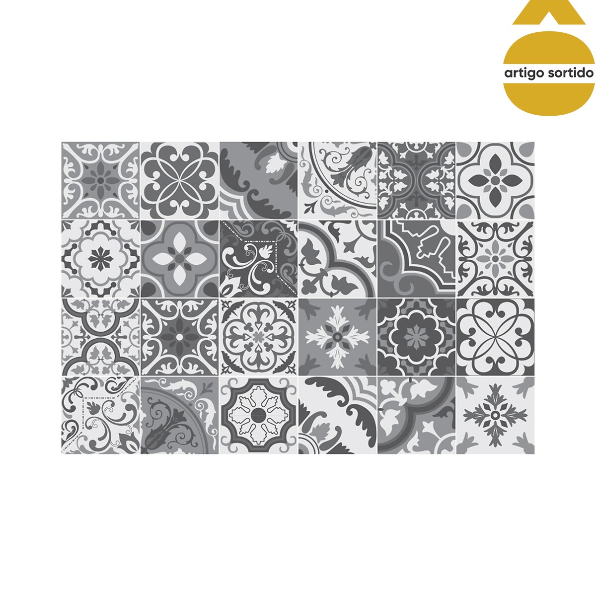 Tapete em vinil mosaico 50x75cm,  Tapete em vinil mosaico 50x75cm