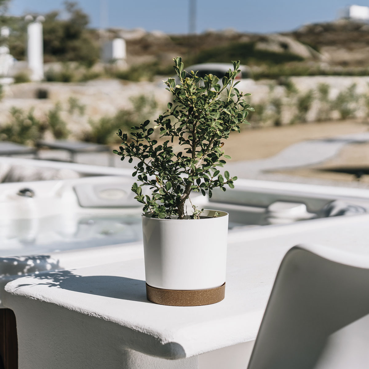 Vaso TUBO PM branco 33cm