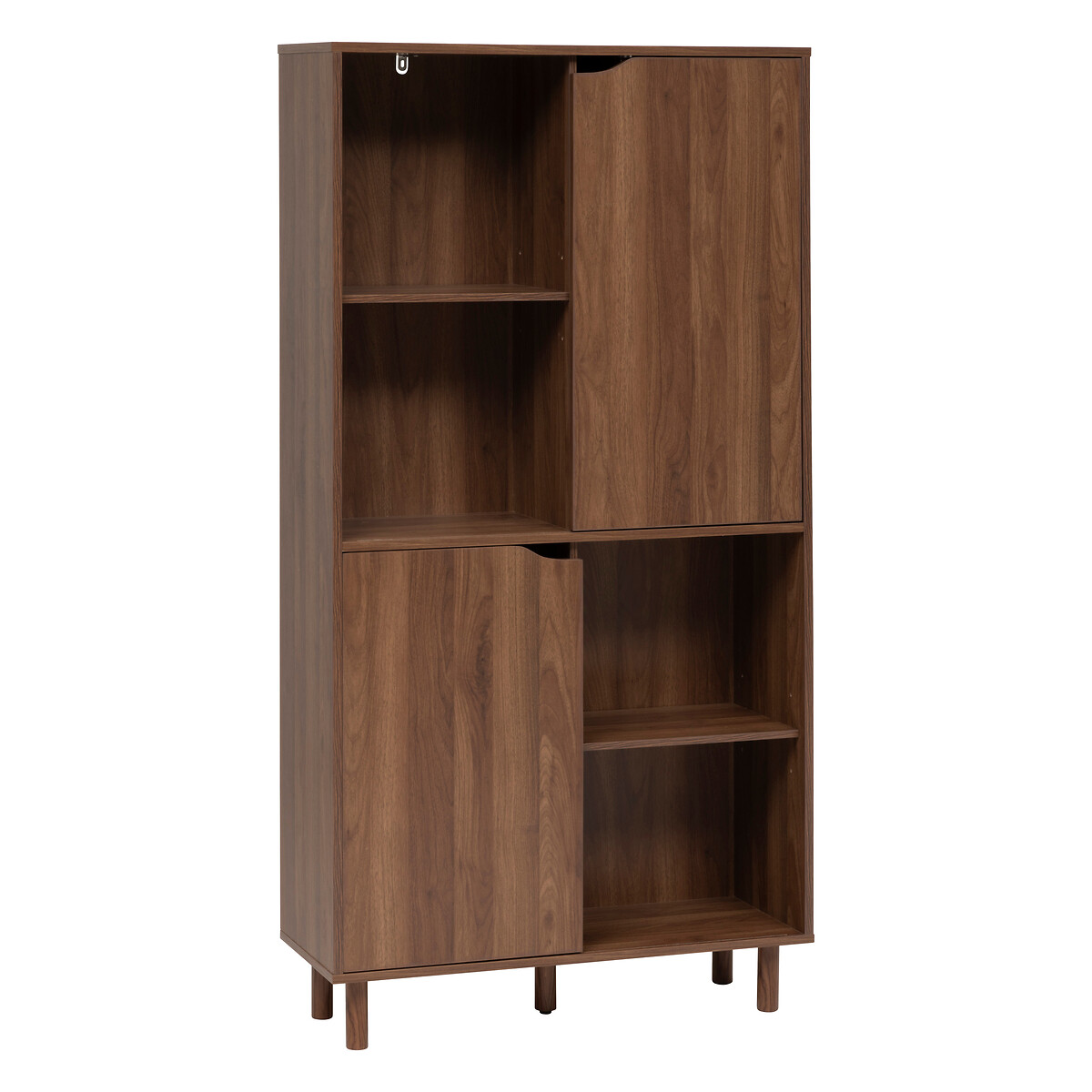 Estante deslizante castanho em madeira 159,5cm