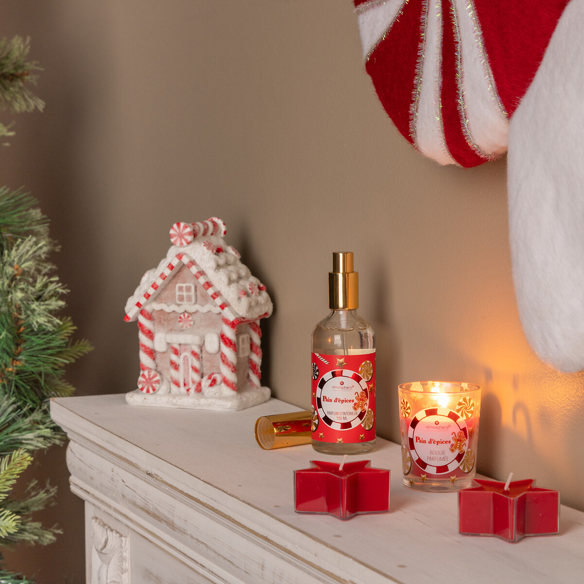 Coffret spray e velas bolacha de gengibre