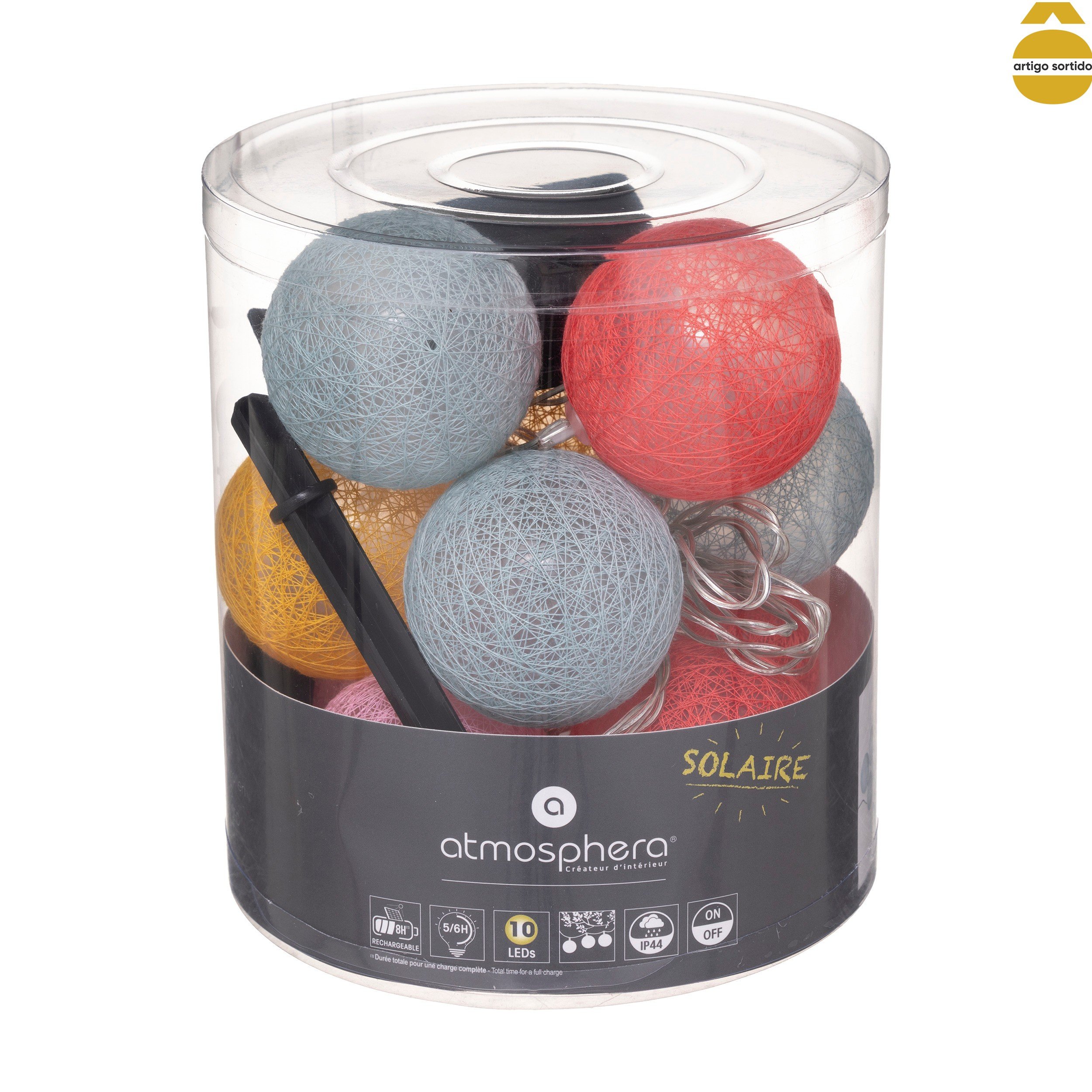 Conjunto de 10 Bolas LED Solar,  Conjunto de 10 Bolas LED Solar