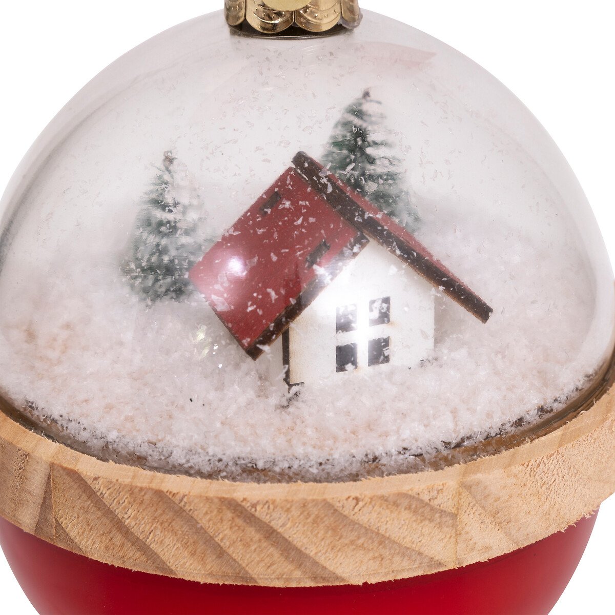 Vela perfumada bola de natal com neve