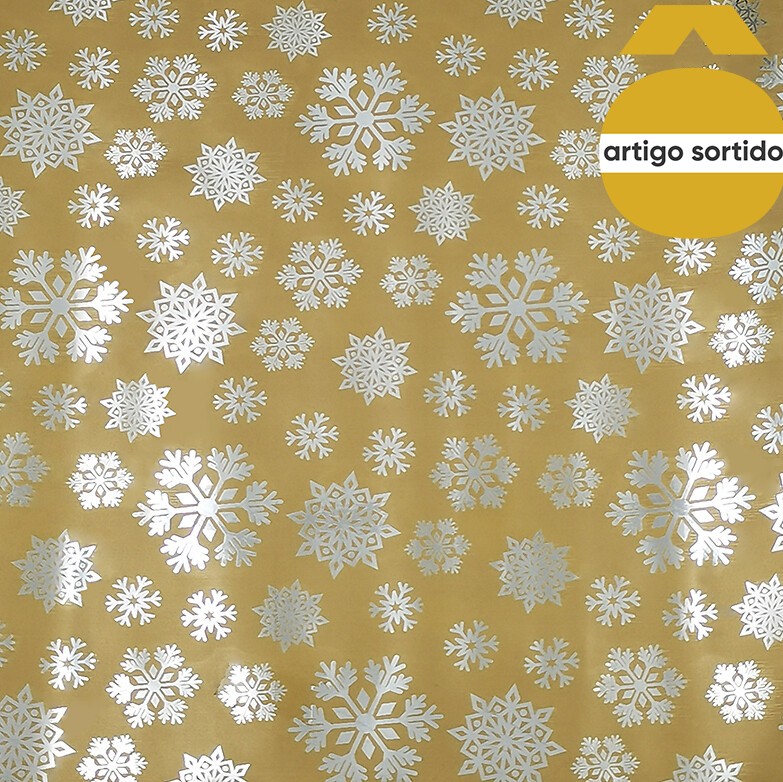 Rolo papel de embrulho decora&ccedil;&atilde;o natal&iacute;cia 70x200cm