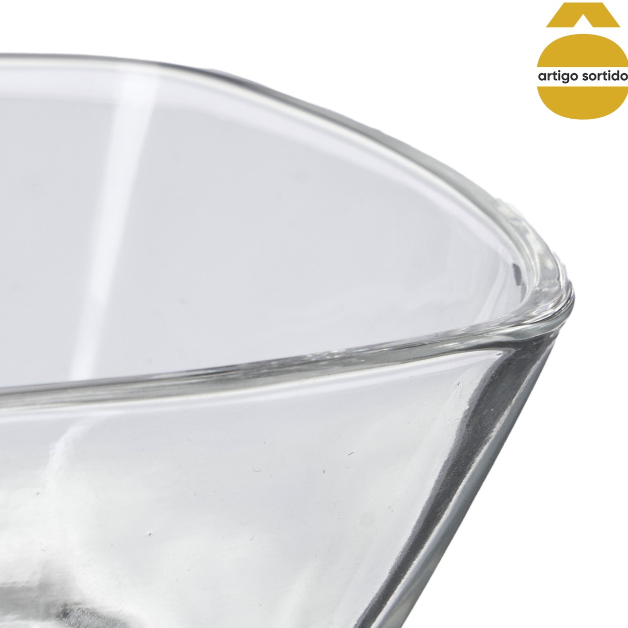 Ta&ccedil;a de vidro retangular