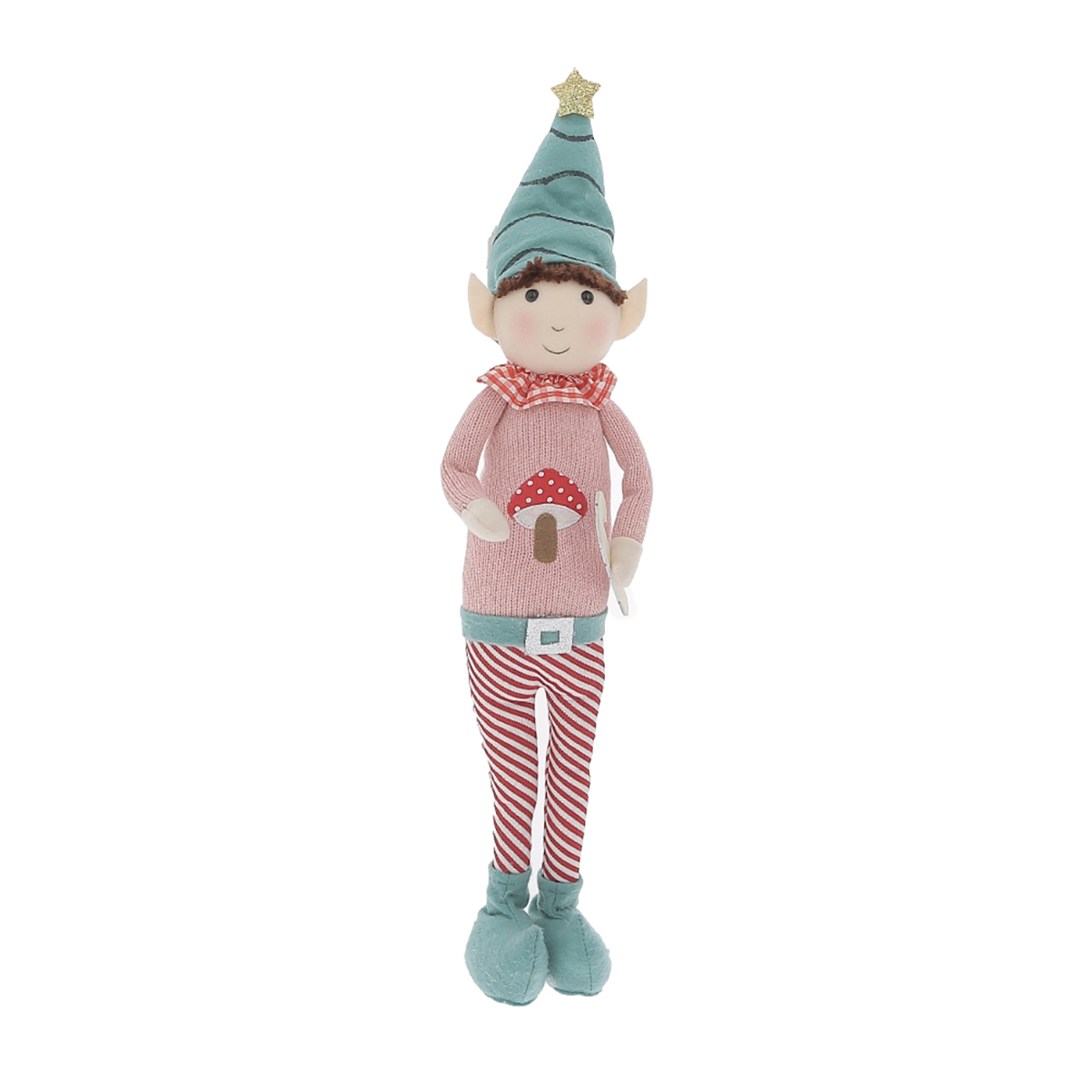 Figura de duende com cogumelo 52cm