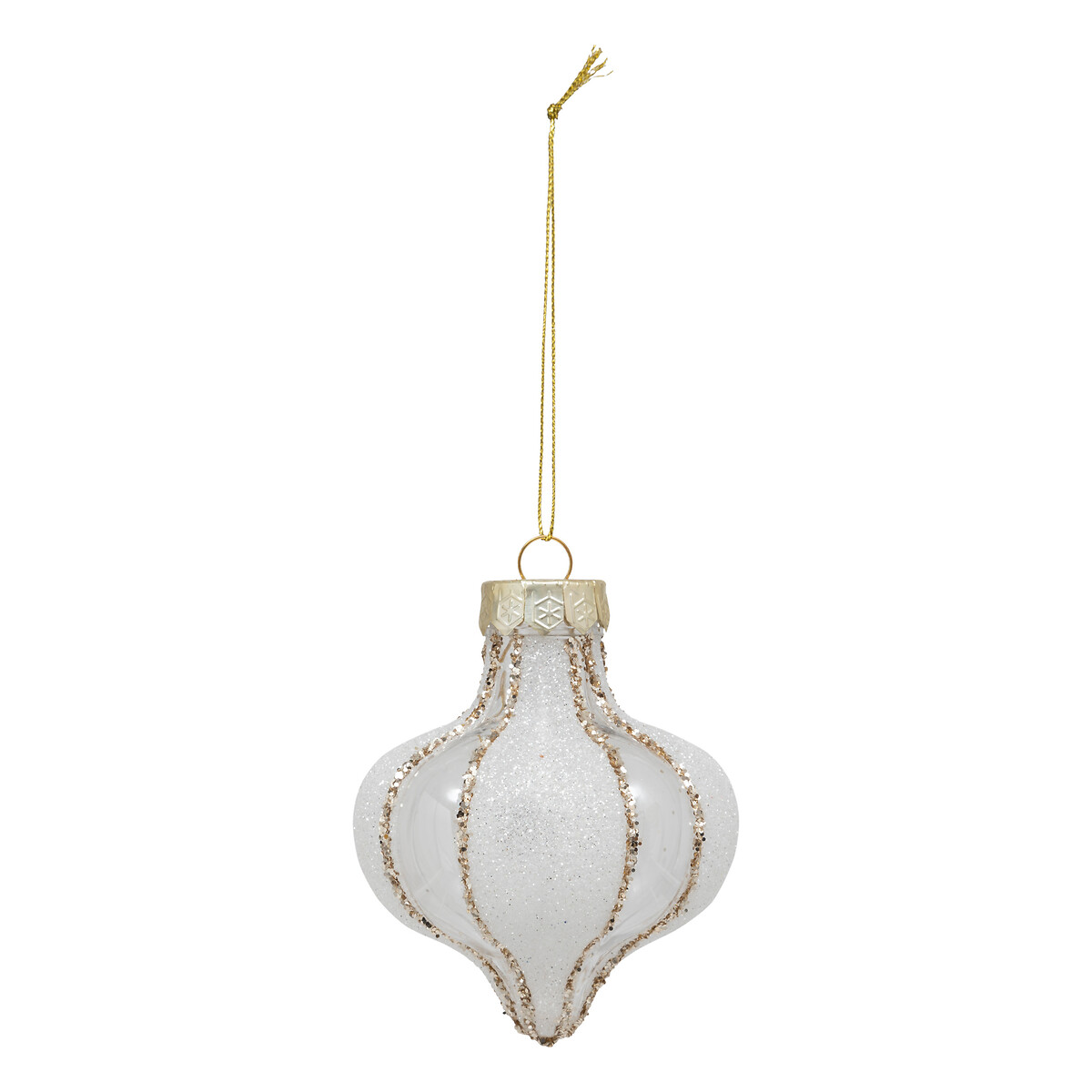 Conjunto de 3 pendurantes branco e dourado 24x8cm