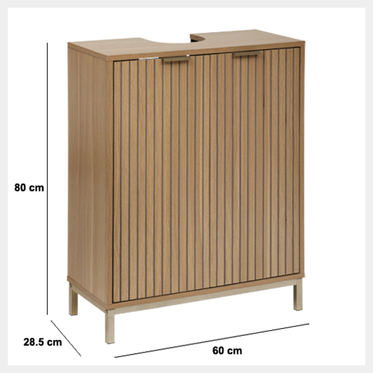 M&oacute;vel wc TASSO para lavat&oacute;rio bege em mdf