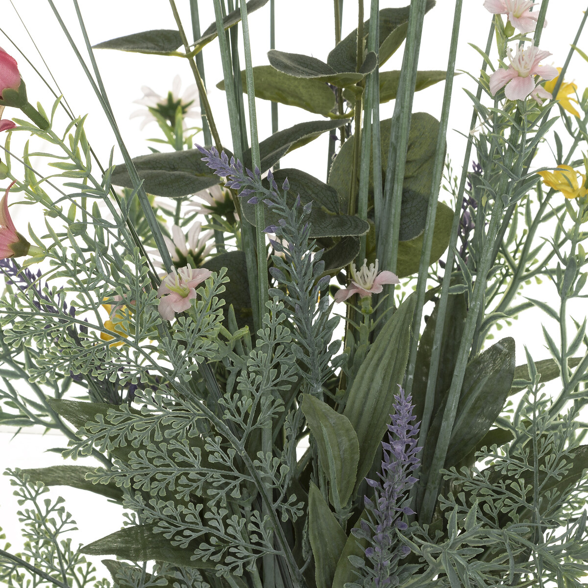 Ramo de eucalipto com flores 68cm