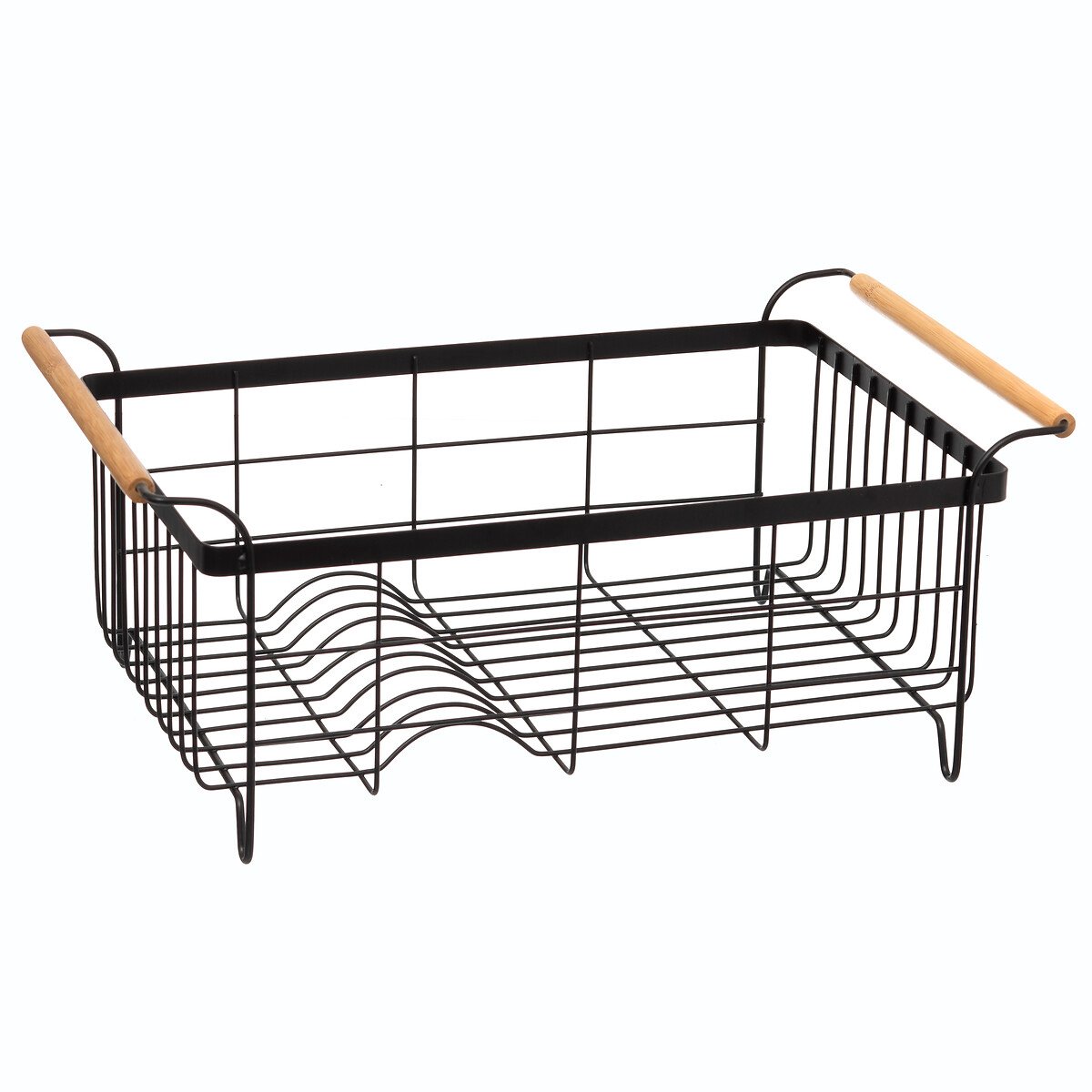 Escorredor de loiça de metal preto